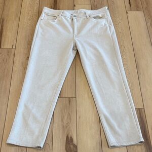 Time and Tru Women's Straight Leg Cream Jean Style Pants